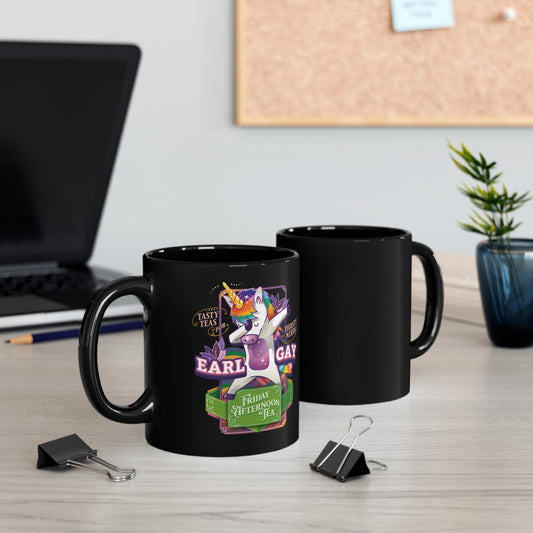 "Unity the Unicorn" Earl Gay Black Mug